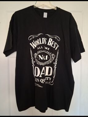 World's Best Dad Black Graphic Tee Size 2XL